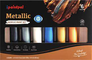 Acrylic paints product packaging from the supplied catalogue